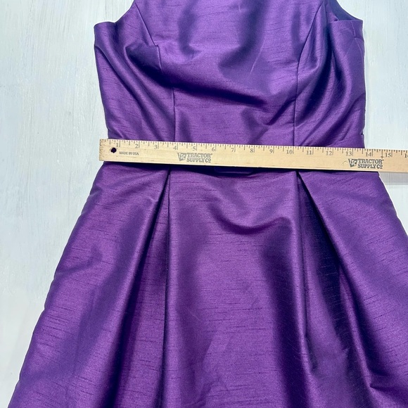 RARE SAMPLE Alexia Designs Purple Bow Shoulder Dress Size 10 | Spring 2014 - Picture 4 of 10
